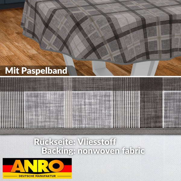 Tischdecke mit Paspelband und Vliesstoff-Rückseite