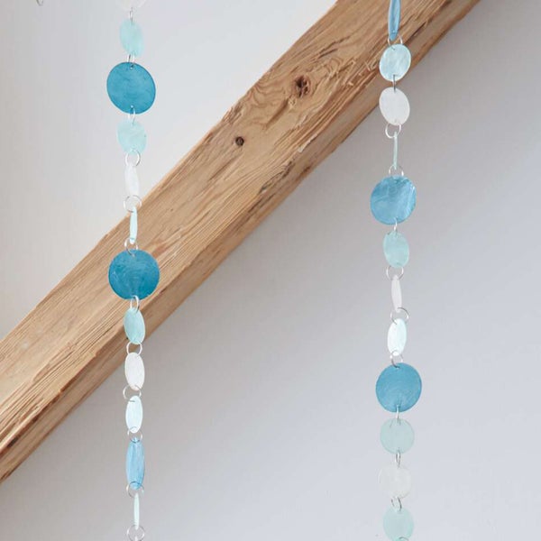 FRANK FLECHTWAREN | Capizgirlande Bubbles, H: 110 cm, CAPIZ, METALL