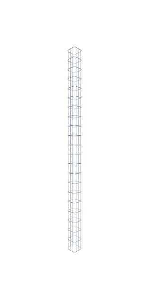 Gabionensäule 17 x 17 cm, MW 5 x 10 cm eckig - Höhe: 2,10 m