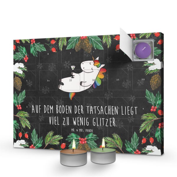 Mr. & Mrs. Panda Duftkerzen Adventskalender Einhorn Cocktail - Schwarz