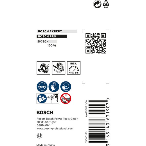 Bosch Expert, Bosch Pro und Bosch Logos sowie Sicherheitsinformationen