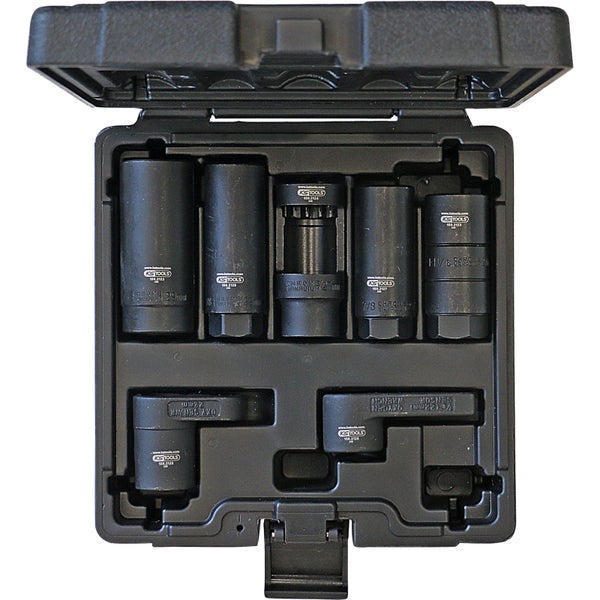 Steckschlüssel-Satz in schwarzem Werkzeugkoffer