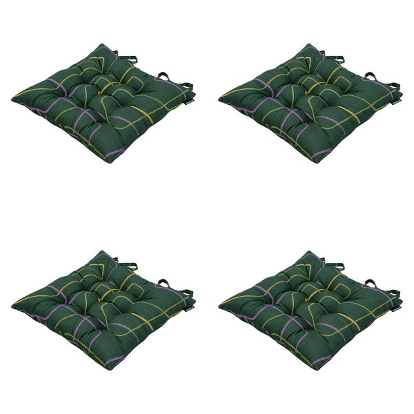 Sitzkissen Tuscany Joah grün - Ca. 46x46 cm - 4er-Set