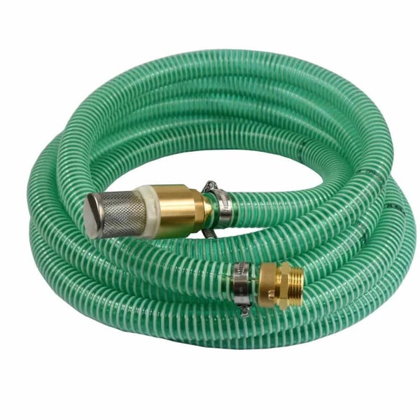 Saugschlauch mit Filter und Anschlussstutzen fuer Gartenpumpen