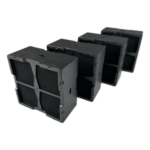 Regenerierbarer Aktivkohlefilter als für Elica KIT0120952 / FCB0132356B Combohob 4055380481(4 Stück)
