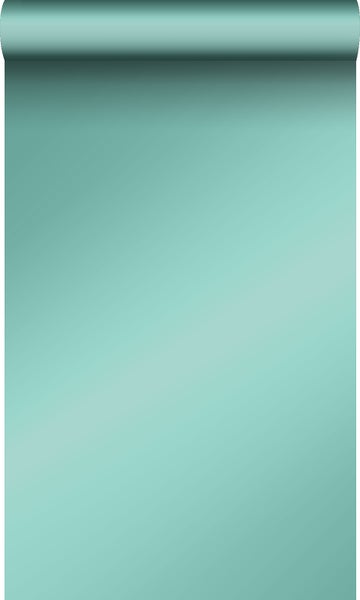 Origin Wallcoverings Tapete Uni mit Glanzeffekt Petrolblau - 53 cm x 10,05 m - 347216