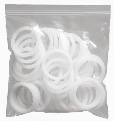 Packung mit Dichtungsringen aus Gummi in einer Plastiktüte