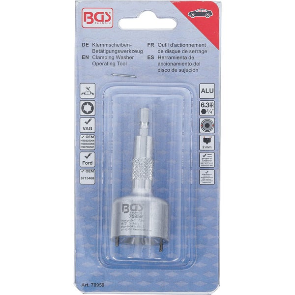 BGS technic Klemmscheiben Betätigungswerkzeug in Verpackung