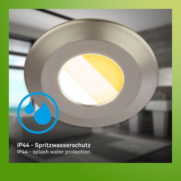 6er Set LED Bad Einbaustrahler LED Einbauleuchten Bad Spots CTS Flach Ra90