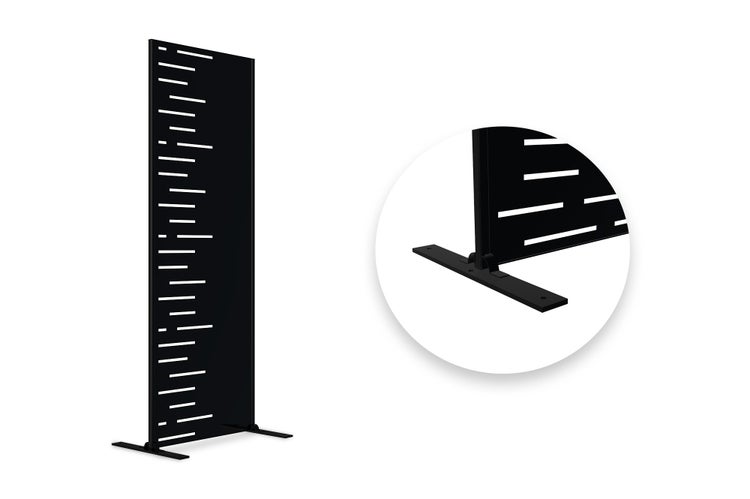 ARLBERG Dekorplatte schwarz H.160cm Muster links
