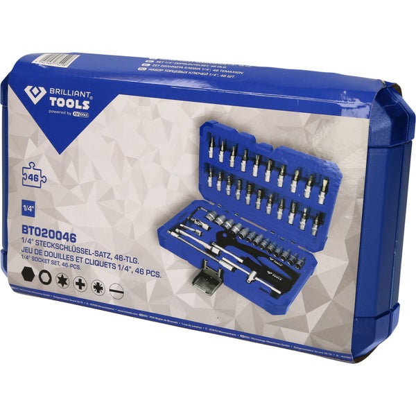 BRILLIANT TOOLS 1/4 Steckschlüssel-Satz 46tlg. - BT020046