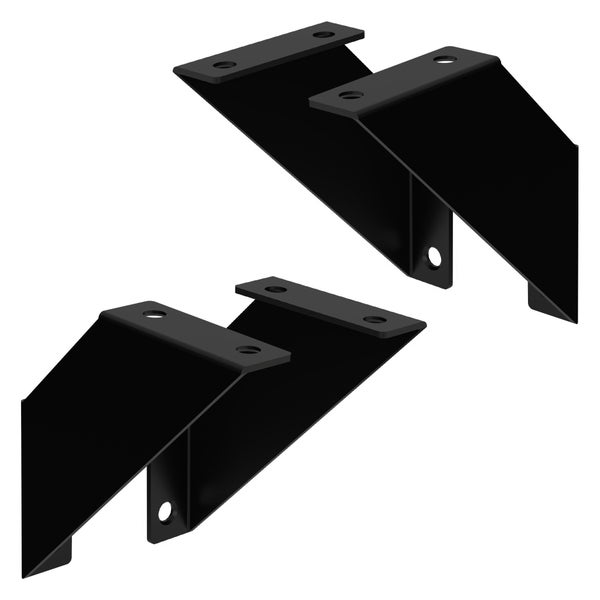 ML-Design 4 Stück Regalhalterung 10 cm, Schwarz, Metall, Dreieckige Regalhalterungen, Schwebende Regalwinkel, Wandmontage, 90° Wandhalterung, Regalträger Wandregal Wandkonsole Hängeregal Regalstütze