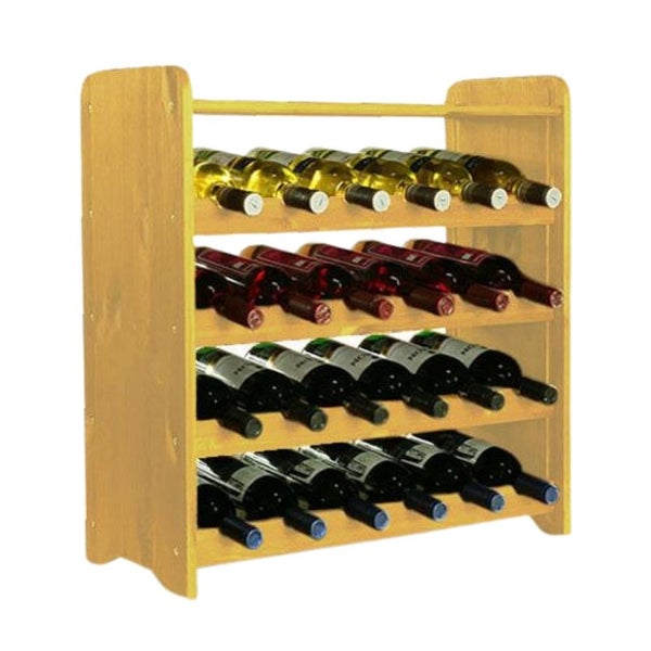 PROREGAL Weinregal Pinotwine C HxBxT 61,6 x 63,2 x 26,5 cm 24 Flaschen Massives Kiefernholz Rotbraun Geölt