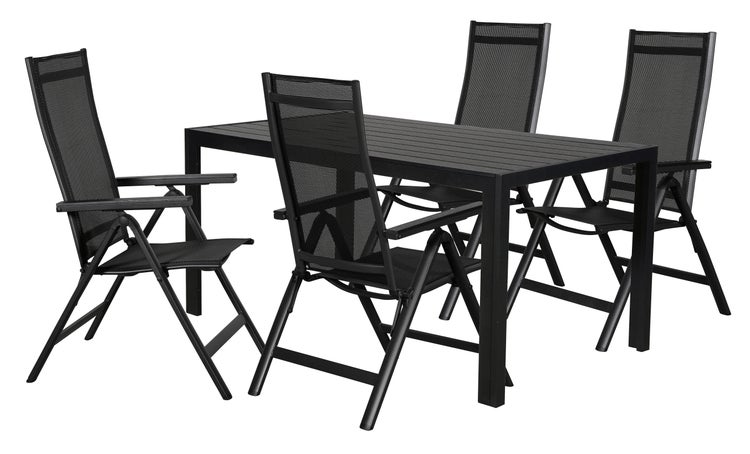 Cult Gartenmöbel Set 1 Tisch und 4 Stühle. 150 X 90 X 75 cm