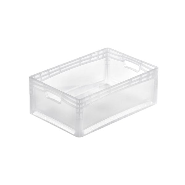 PROREGAL Transparenter Eurobehälter LightLine mit Offenem Griff HxBxT22 x 40 x 60 cm 46 Liter Eurobox Transportbox