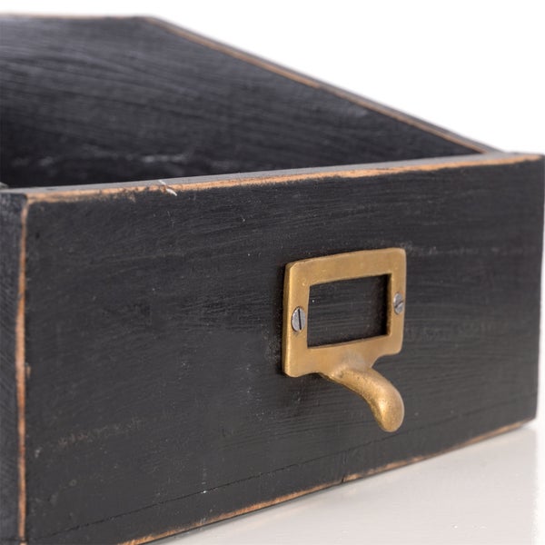Dokumentenablage Carta Mahagoni Holz, etikettierbarer Griff 09 voodoo - schwarz