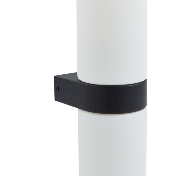Lucande Wandleuchte, Wandlampe Bad Basolo (spritzwassergeschützt (Modern) in Schwarz (2 flammig E14) - Wandleuchten Spiegelleuchte Badezimmer Wandbeleuchtung Badezimmerleuchte