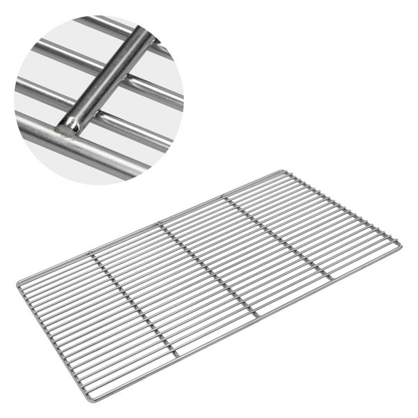 ECD Germany Grillrost aus Edelstahl mit abnehmbaren Griffen 54 x 34 cm rechteckig - robust & rostfrei - für Grillkamin Buschbeck Gasgrill Feuerschalen Feuerkorb - Edelstahlgrillrost Grill Rost Zubehör