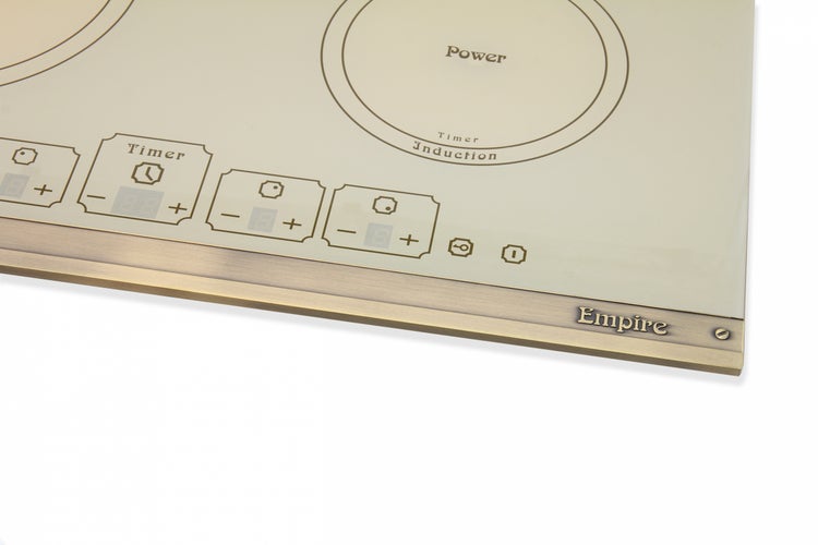 Empire Induktionskochfeld mit Touch Bedienfeld und Timer Funktion in rustikalem Design.