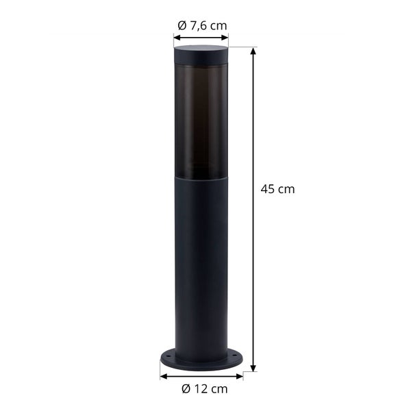 Lindby Statius (spritzwassergeschützt (Modern) in Schwarz aus Metall (1 flammig, E27)