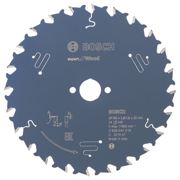 Bosch Kreissägeblatt Expert for Wood für Handkreissägen 160 x 20 x 2,6 mm 24 - 2608644019