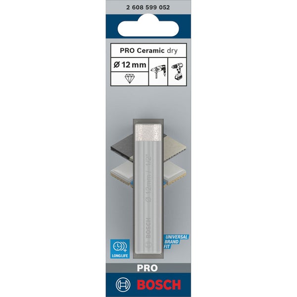 Bosch Pro Ceramic Trockenbohrer mit 12 Millimeter Durchmesser in Verpackung
