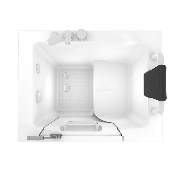 Begehbare Badewanne mit Tür und Haltegriff