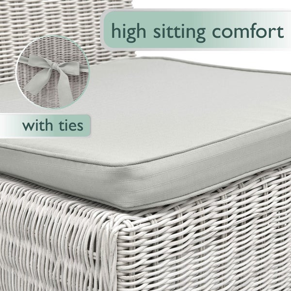 Beautissu Pia Stuhlkissen 45x40x5cm Grau (4tlg)
