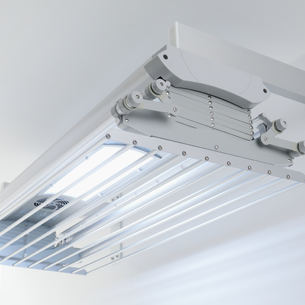 Wäschetrockner zur Deckenmontage mit LED-Beleuchtung