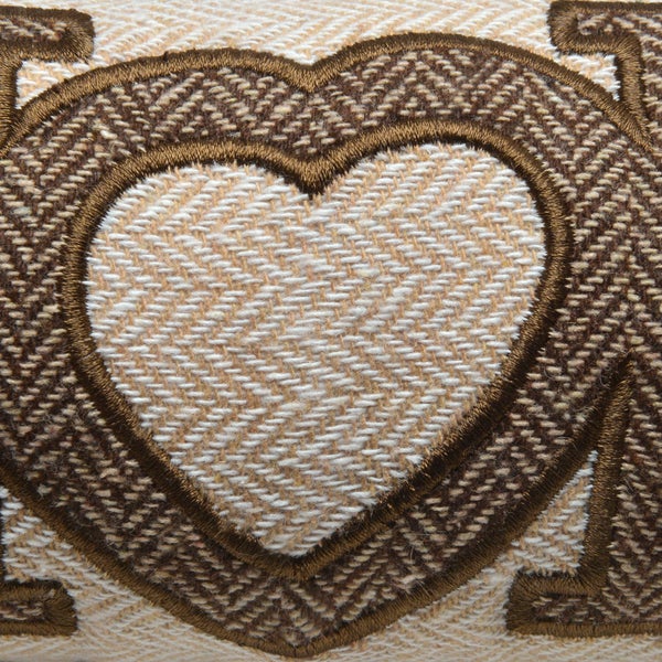 Herzförmiges Muster auf Textil