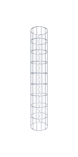 Gabionensäule Durchmesser 22 cm, MW 5 x 10 cm rund - Höhe: 0,90 m