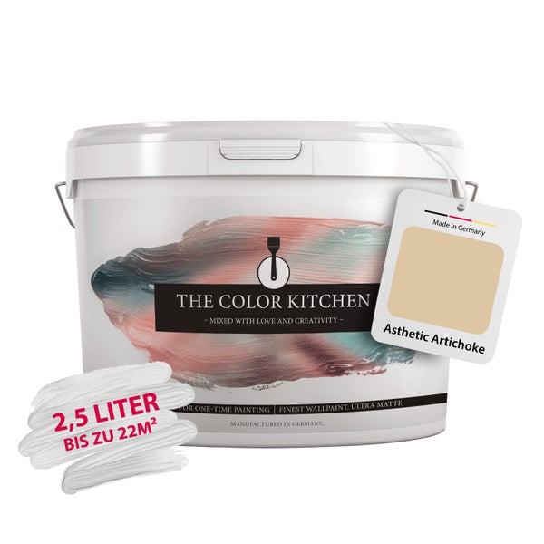 The Color Kitchen Wandfarbe Asthetic Artichoke 2,5 Liter für bis zu 22 Quadratmeter ultramatt