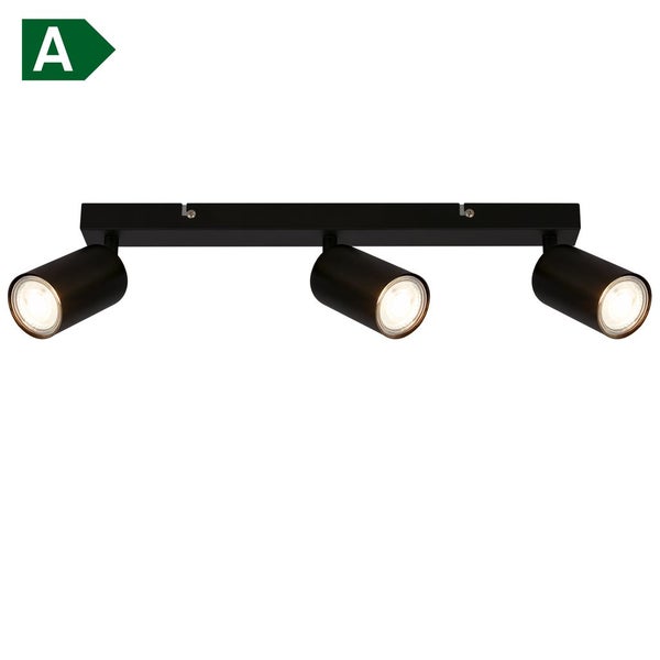Deckenleuchte Spotbalken 3-flammig aus Metall mit Energieeffizienzklasse A.