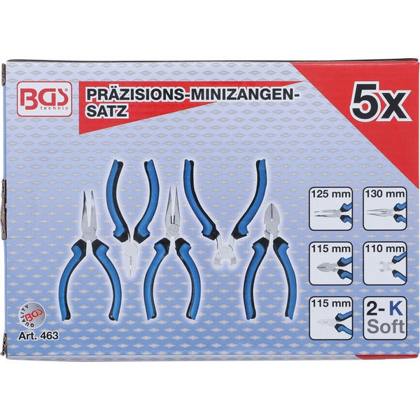 BGS Technic Präzisions-Minizangenset, 5-teilig