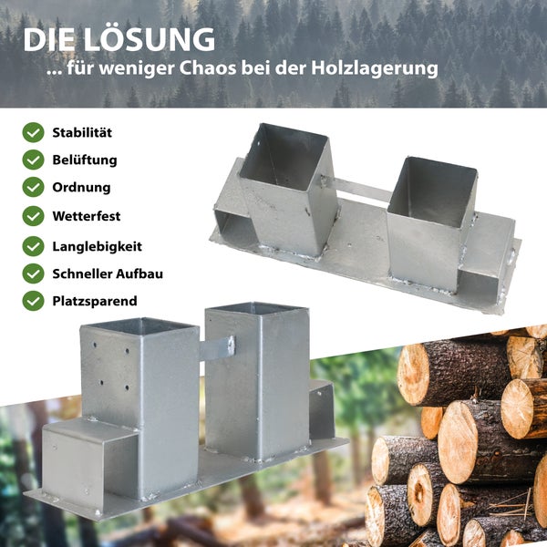 Metall-Kaminholzregal zur Holzaufbewahrung