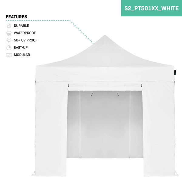 VONROC Pavillon 3x3m wasserdicht stabil - Partyzelt EasyUp System [3Min Aufbau] Popup Faltpavillon modular erweiterbar als Festival Zelt, Gartenpavillon