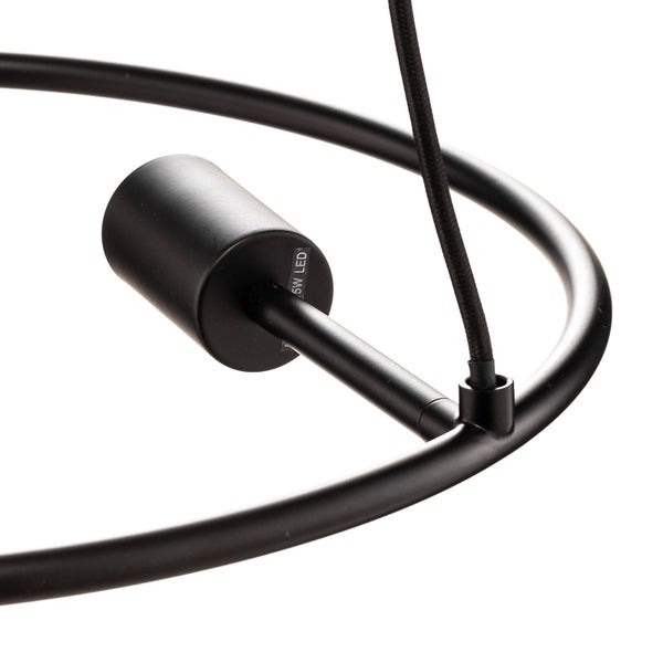 Lucande Pendelleuchte Linnard (Design, Modern) in Schwarz aus Metall (3 flammig E27) - Design-Hängeleuchte Esstischlampe Hängelampe Hängeleuchte Wohnzimmerleuchte