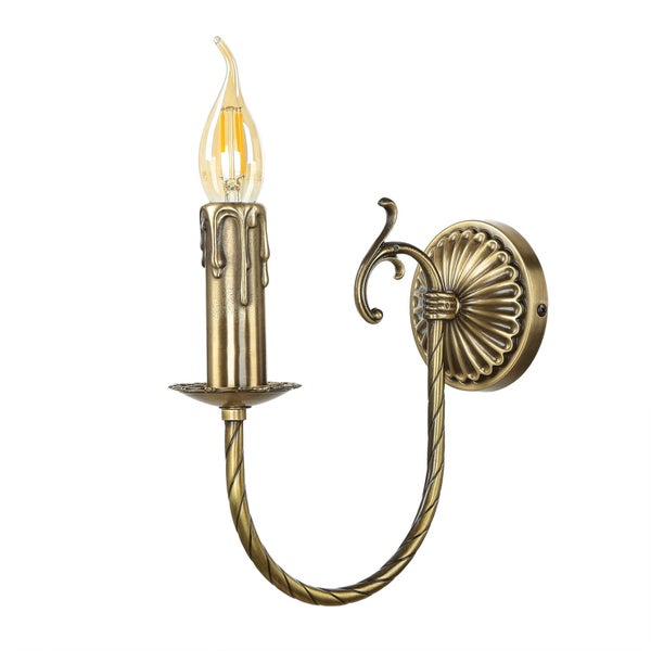 Wandleuchte im Kerzen-Stil mit LED-Leuchtmittel