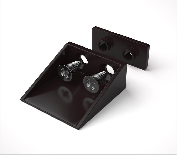 Eckverbinder und Schrauben zur Möbelmontage