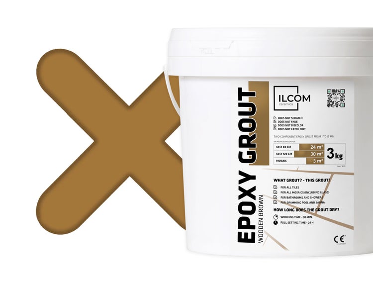 Epoxidharzmörtel zum Füllen von Fugen  - Hellbraun -  3Kg