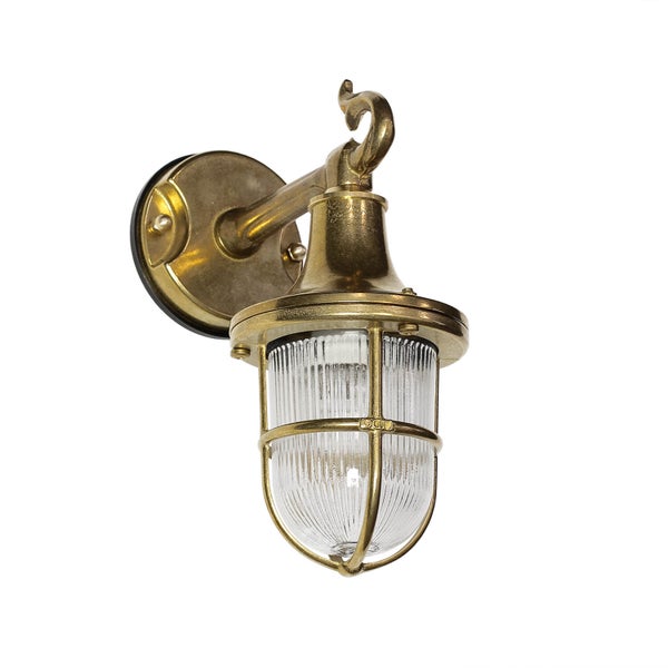 Wandleuchte aus Metall und Glas