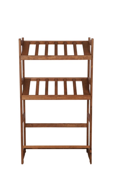 PROREGAL Getränkekistenregal SPREEWALD HxBxT 124x70x33cm 3 Ebenen Massives Kiefernholz Braun geölt