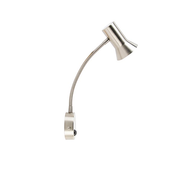 Flexible Wandleuchte aus Metall mit Schalter