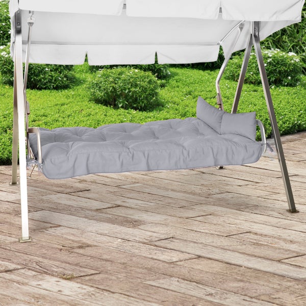 Beautissu Flair HS Hollywoodschaukelauflage 180x50x8cm Hellgrau