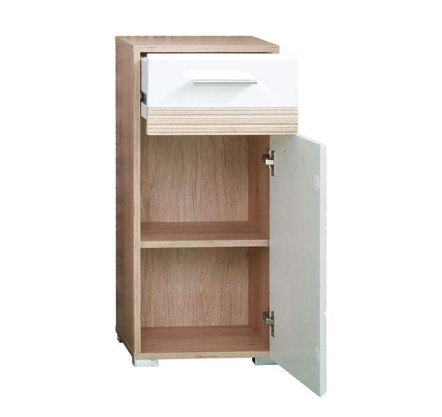 Schrank mit Schublade, Tür und Regalen