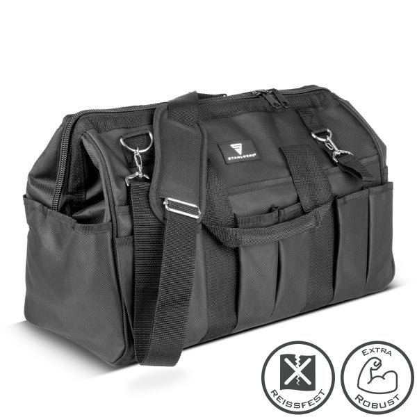 Stahlwerk Werkzeugtasche mit Schultergurt und mehreren Fächern