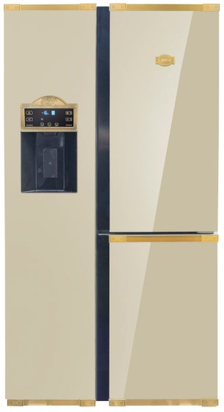 Kaiser Side by Side Kühlschrank im Retro Design mit Eis und Wasserspender und digitalem Display