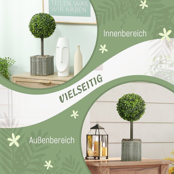 Dekorative Kunstpflanze in Kugelform, geringer Wartungsaufwand