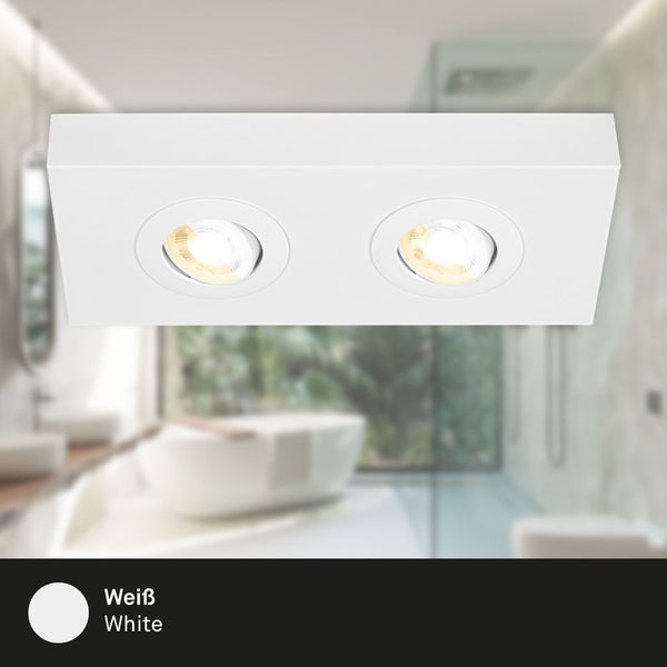 CTS LED ceiling light, white, 2xLED-platine/4W