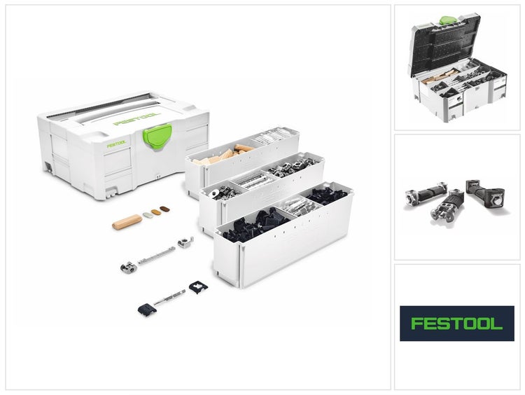 Festool DOMINO Verbinder Sortiment SV-SYS D14 ( 201353 ) Eck- Flächenverbinder für Dübelfräse XL DF 700